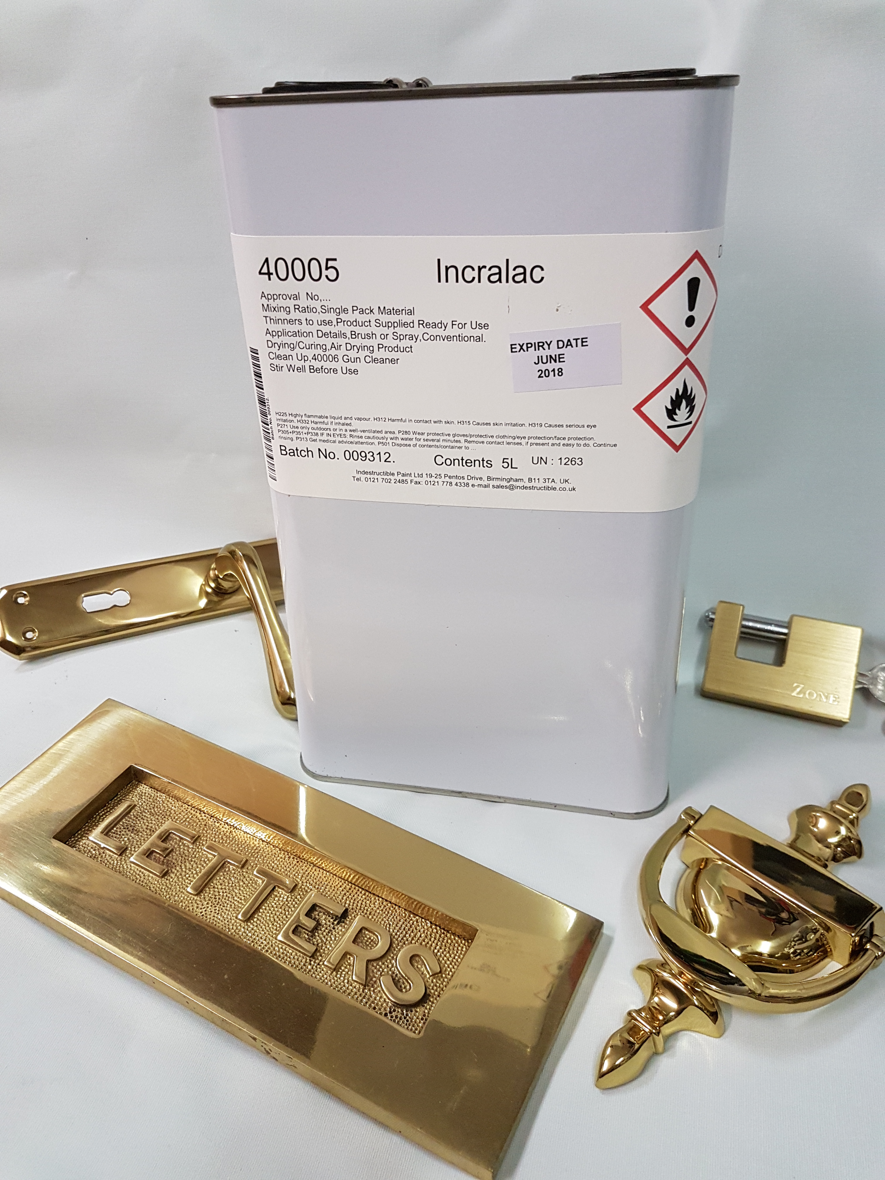Incralac 40005 - Protective Lacquer for Non Ferrous Metals; Brass and Copper